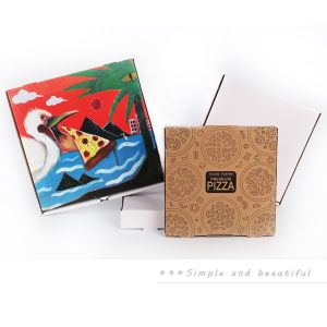 Vanishing Carton White Pizza Boxes Manufacturing Hexagon Square Triangle 14inch