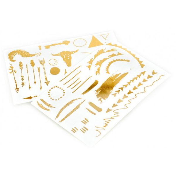 Buy Gold & Silver Metallic Temporary Bling Tattoos at wholesale prices