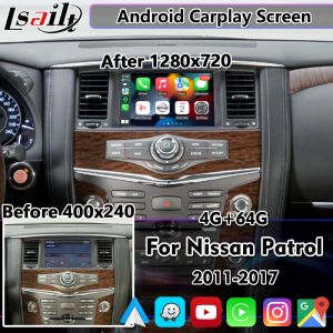 Lsailt 8 Inch Android Carplay Screen for Nissan Patrol Y62 Pathfinder 2011-2017
