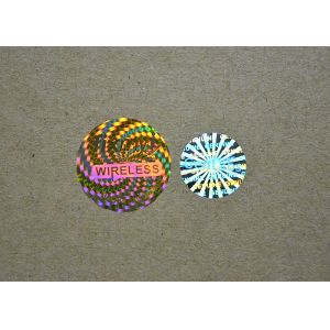 Laser Security Personalised Hologram Stickers , Round Numbered Hologram Stickers