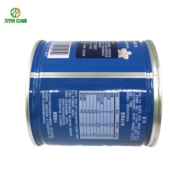 Baby Food Packaging Infant Milk Powder Metal Tin Containers With Plastic Cap