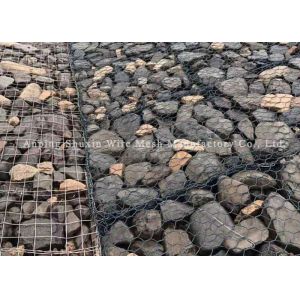 2.0mm Pvc Coated Bridge Protection Woven Gabion Baskets