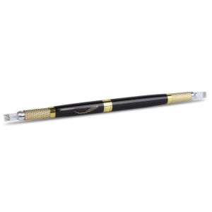 Multifunctional Black Double Head Manual Tattoo Pen For Microblading Or