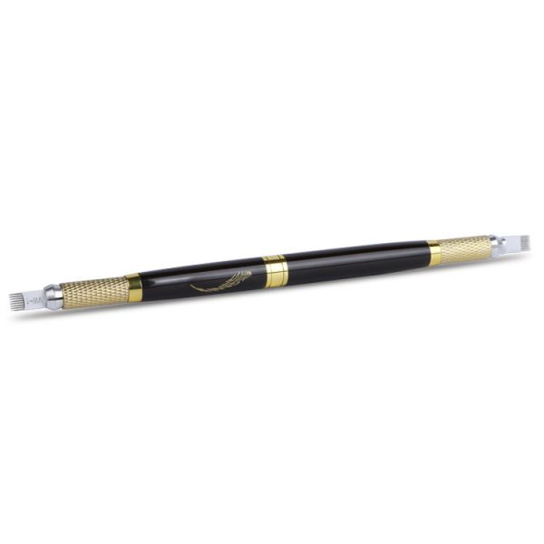 Multifunctional Black Double Head Manual Tattoo Pen For Microblading Or