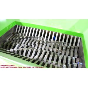 Plastic Bottle recycling, Plastics Shredder Balde Machine, Double Shaft Shredder