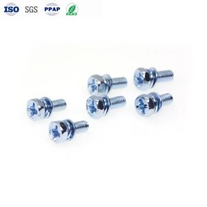 M4 Blue Zinc Carbon Steel Combination Screw M2-M8 4-200mm
