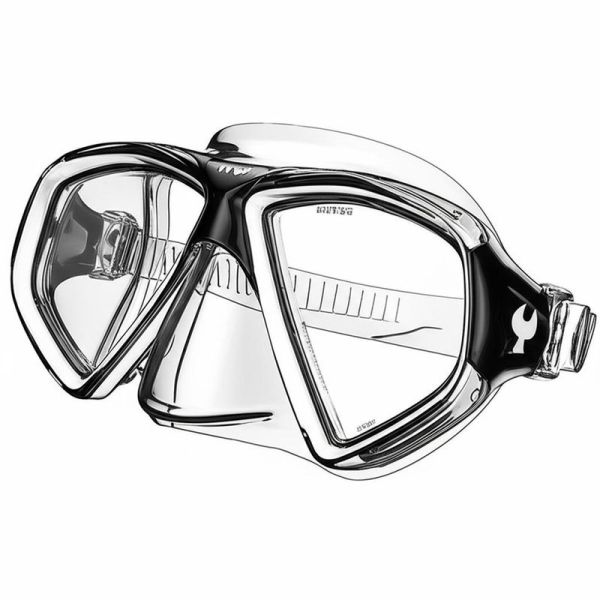 Single Lens Freediving Goggles Polycarbonate Frame and Tempered Glass Lens for