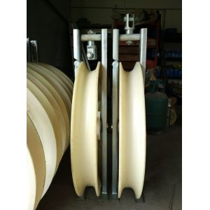 Power Transmission Line Stringing Tools MC Nylon Sheave 118kg Weight