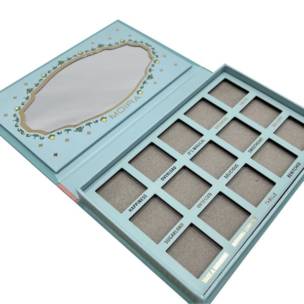 Rectangle Recycled Custom Eyeshadow Palette Packaging Cardboard Eyeshadow