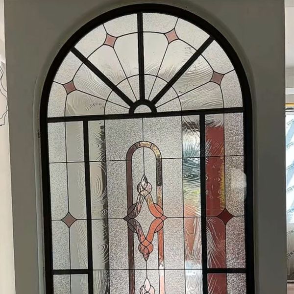 Hollow Victorian Accent Stained Church Decorative Colorful Window Glass Tiff Door
