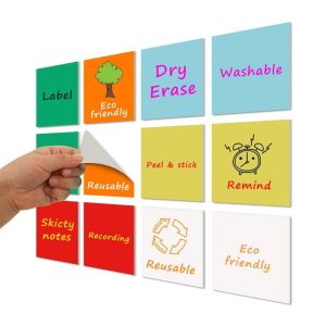 Soft Whiteboard Reusable Calendar Planner Dry Erase Sticky Notes 10x10cm