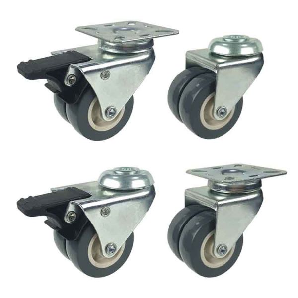 Buy PVC Casters Flowerpot 50mm Swivel Light Duty Castors Wheels 360 Rotating at wholesale prices