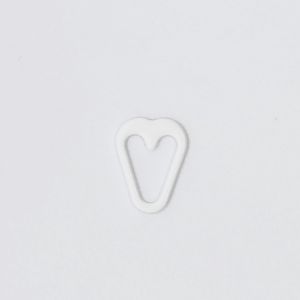 China Nylon Coated 12mm Bra Strap Rings Adjustable Heart Shape on sale