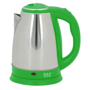 China Chinese cool green handle stainless steel electric tea kettle on sale