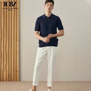 Customized Designs Naples Italian Men's Trousers Waisted and White Drapey Paris