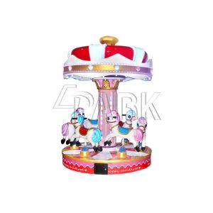 Amusement Kiddie Ride Carousel Easy Moved Merry - Go - Round With Led Lights