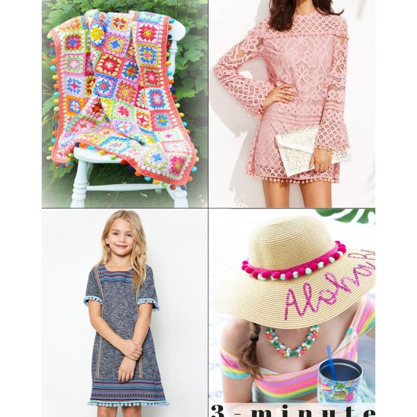 Natural Cotton 1.8cm Pom Pom Trim For Curtains Bed Skirts