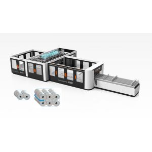 40 Microns 10min Converting Paper Roll Wrapping Machine