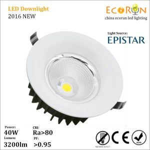 Quality high power die-casting aluminium 6 inch 20w 30w 40w led cob downlight cob 3000k for sale