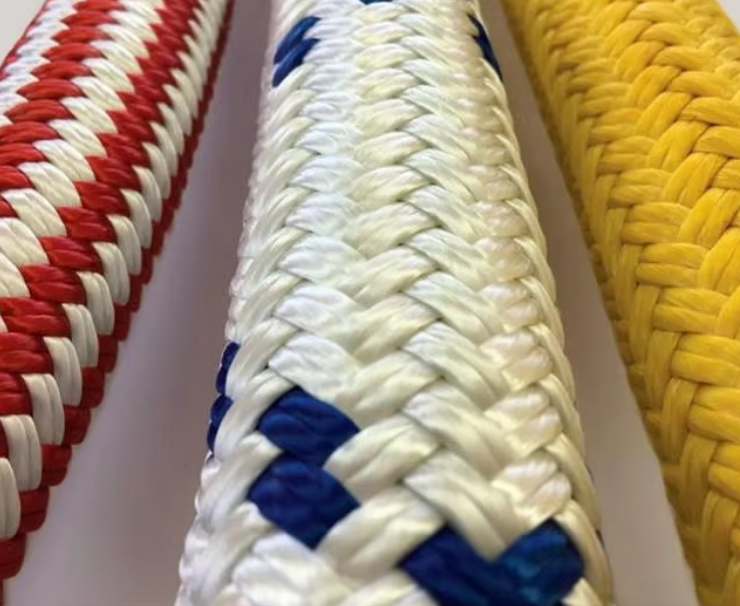 Durable Uhmwpe pp polyester - Reinforced 8 12 Strand 20mm - 70mm Double Braided