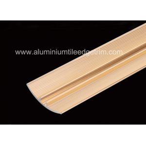 Brass Aluminium Floor Trims , Laminate Door Strip Bar With Satin Surface