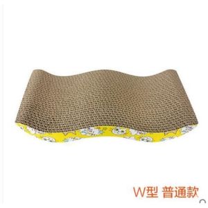 Quality Light Weight Cat Scratch Board Curved Wave Promote Good Scratching Habits for sale