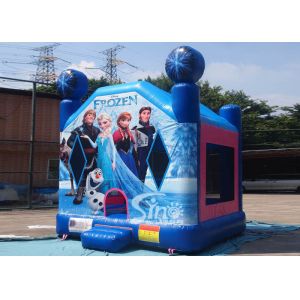 Commercial Grade Kids Frozen Inflatable Bounce Houses With Pillars inside