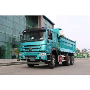 China Blue ZZ3257N4347A 10 Wheeler Dump Truck With HW76 Single Sleeper Cabin on sale