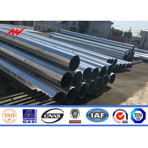 Electricity Bitumen Galvanized Steel Power Pole With Bitumen Surface Treatment