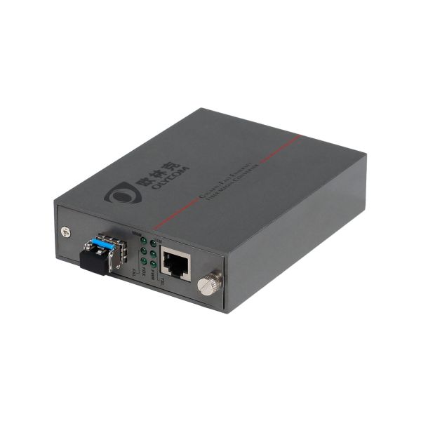Gigabit Fiber Ethernet Media Converter Unmanaged SFP Slot DC5V Rack-Mount Design CE