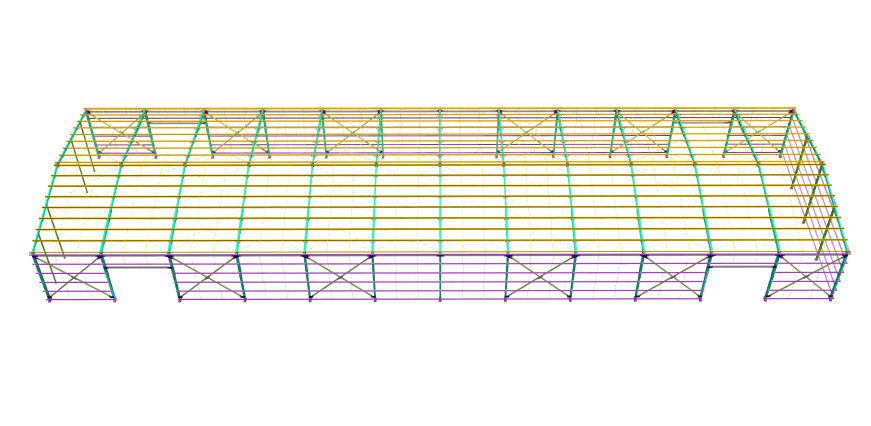 Industrial Modular Steel Frame Building Complex Steel Frame Building For