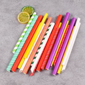 Convenient Lightweight Baby Shower Paper Straws BPA Free Compostable