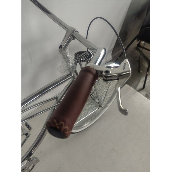 26*2.125 Tire Vintage Style Adult 26 inch Single Speed Retro Chrome Beach Cruiser Bike Bicycle