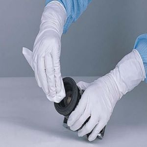 Waterproof Cleanroom Gloves Acid Alkali Resisting ESD Nitrile Exam Gloves