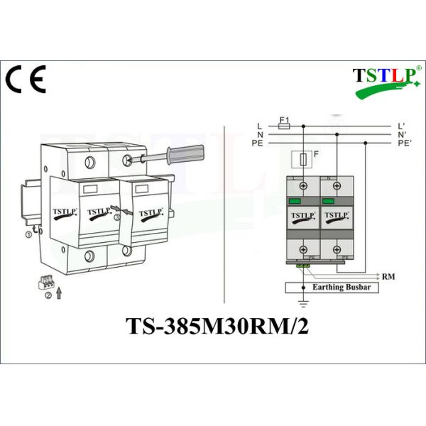 30kA Surge Protection Device For Home 220v / 230v / 320v / 380v / 440v