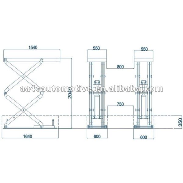 full rise used home garage scissor car lift