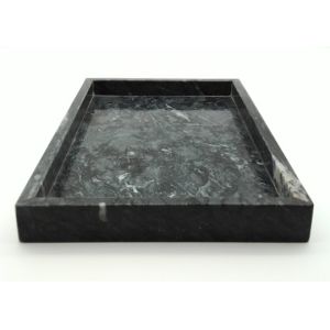 Anti Mositure Real Marble Look Tray Black Color For Restaurant / Bar