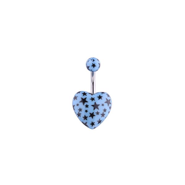 New arrival heart shape belly ring piercing jewelry 14G surgical steel navel belly ring