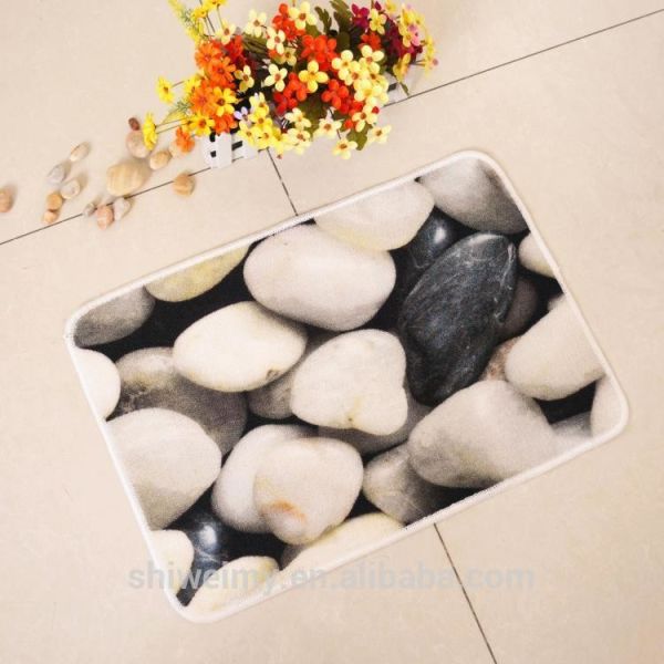 Buy 3d white painted stone pattern entrance mat at wholesale prices