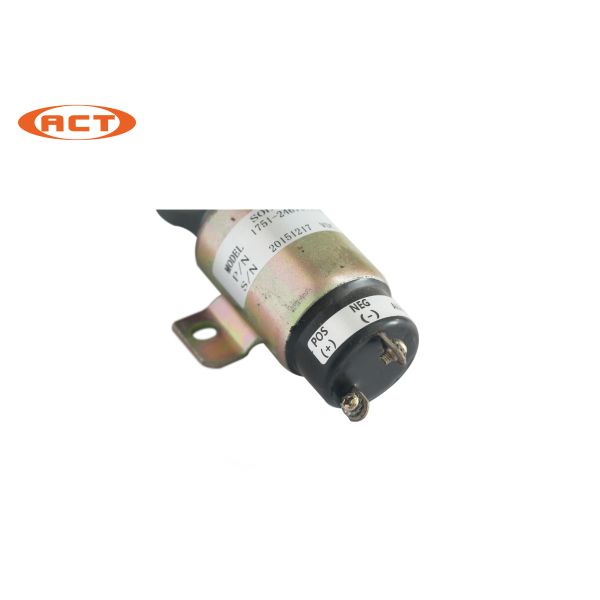 Excavator 24V Diesel Shutdown Solenoid , Diesel Stop Solenoid 1751-2467UIBIS5A