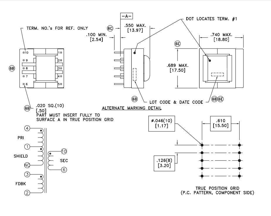 OLPI Offline Flyback Transformers For Power Integrations 750871032