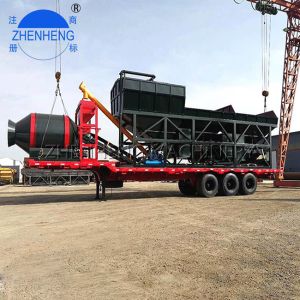75m3/H Automatic Small Mobile Ready Mix Concrete Plant Weigh Hopper