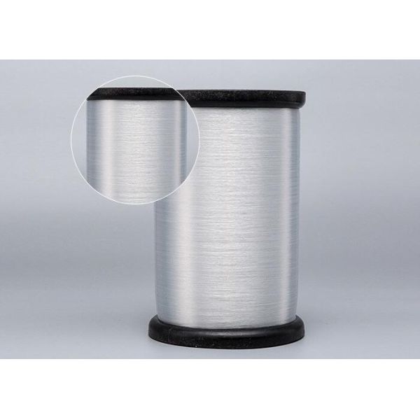 Raw White / Dyed Semi Dull Polyester Monofilament Yarn 0.07mm 0.11mm For Mesh Knitting