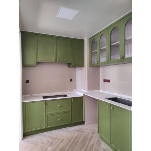 Modern Kitchen Cabinet with Melamine Plywood Customizable Design