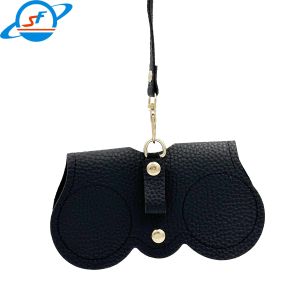 High Durability Leather Folding Sunglasses Case Customized Packings