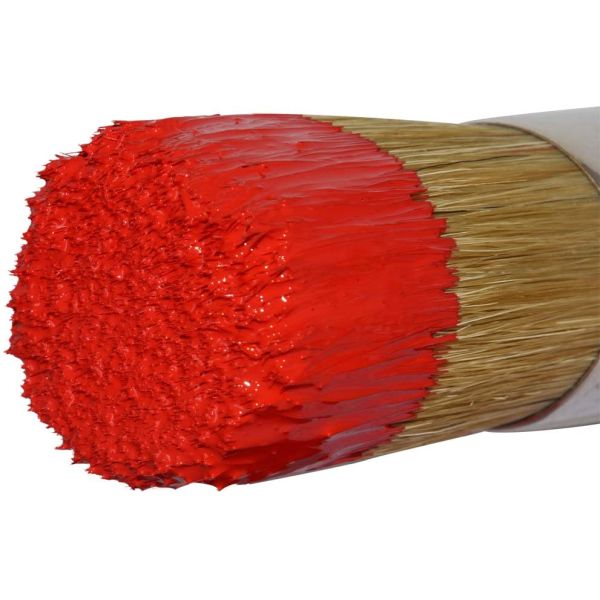 Natural Bristles Chalk And Wax Paint Brush 2 In 1 Round Painting Tool