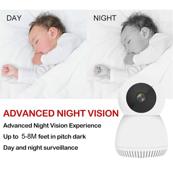 Whalecam Smart Indoor Pan/Tilt Home Camera 1080P HD Security Camera Wireless 2.4GHz with Night Vision