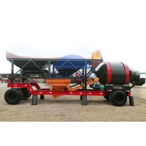 China YHZM75 Mobile Concrete Batching Plant With JZM1500 Drum Concrete Mixer on sale