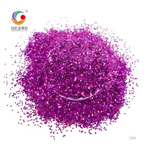 PET Hexagonal Holographic Butterfly Glitter Dust Powder Customized