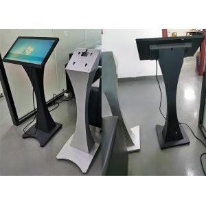 Quality 21.5&quot; horizontal capacitive touch screen kiosk slim design with printer build in and Android Windows OS for sale